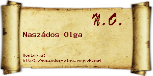 Naszádos Olga névjegykártya